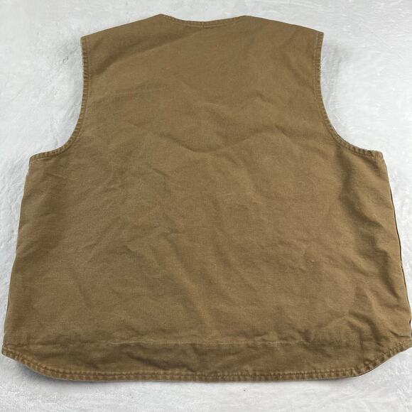 Carhartt Men's Sherpa Lined Workwear Vest SZ 2XL Regular Duck Canvas Y2K - Picture 2 of 7